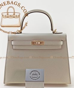 Replica Designer Bags – Hermès Kelly 25 White Epsom