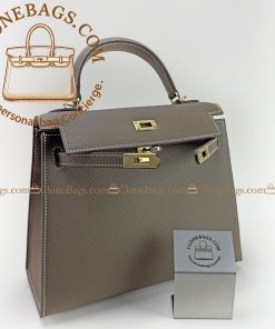 Alternative view of Hermès Replica Designer Bags 1:1 Kelly 25 Gray Epsom Gold Hardware