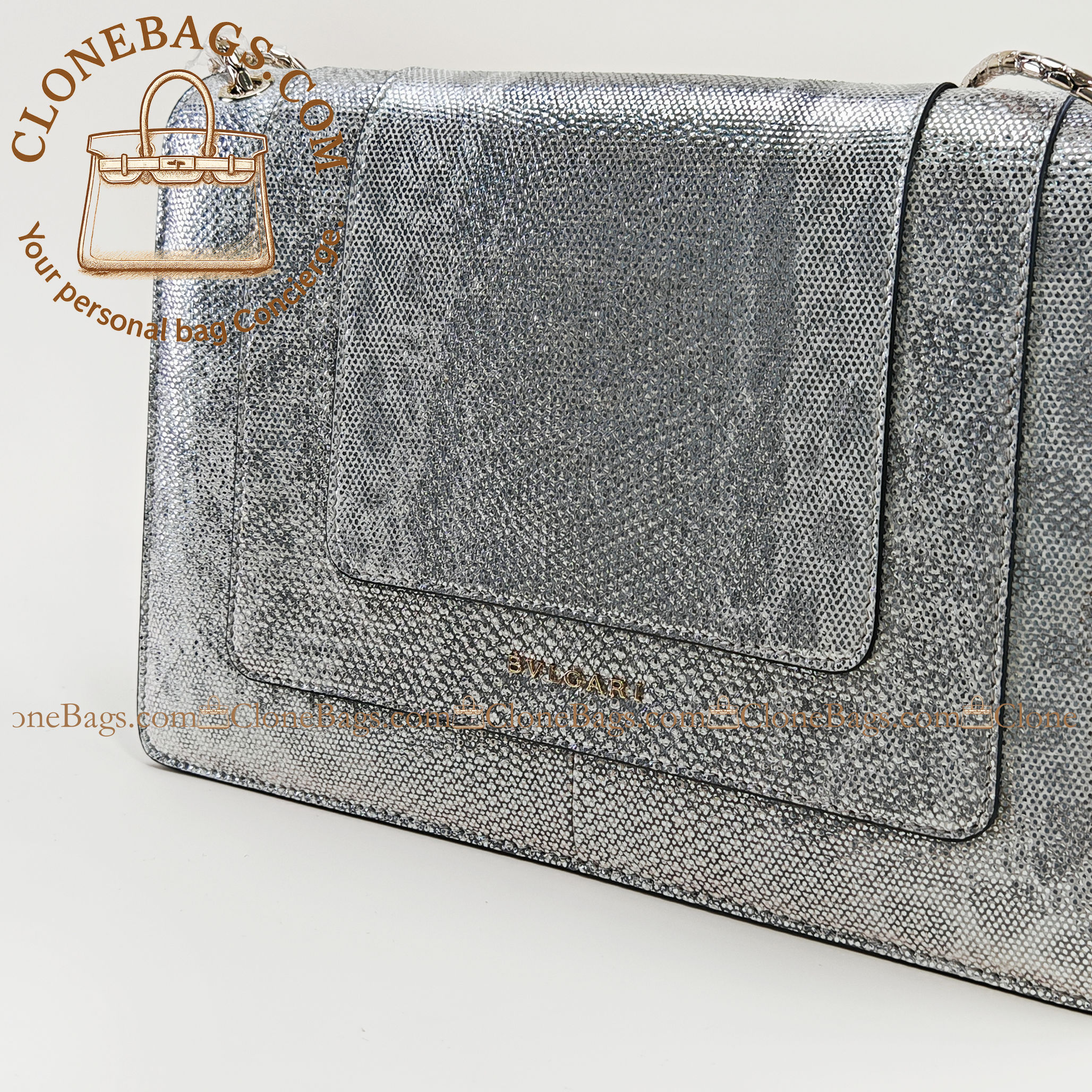 Bvlgari Replica Designer Bags 1:1 2019 Limited Edition Model: 35106 Water snake skin snake head 28*7*18cm - Image 13