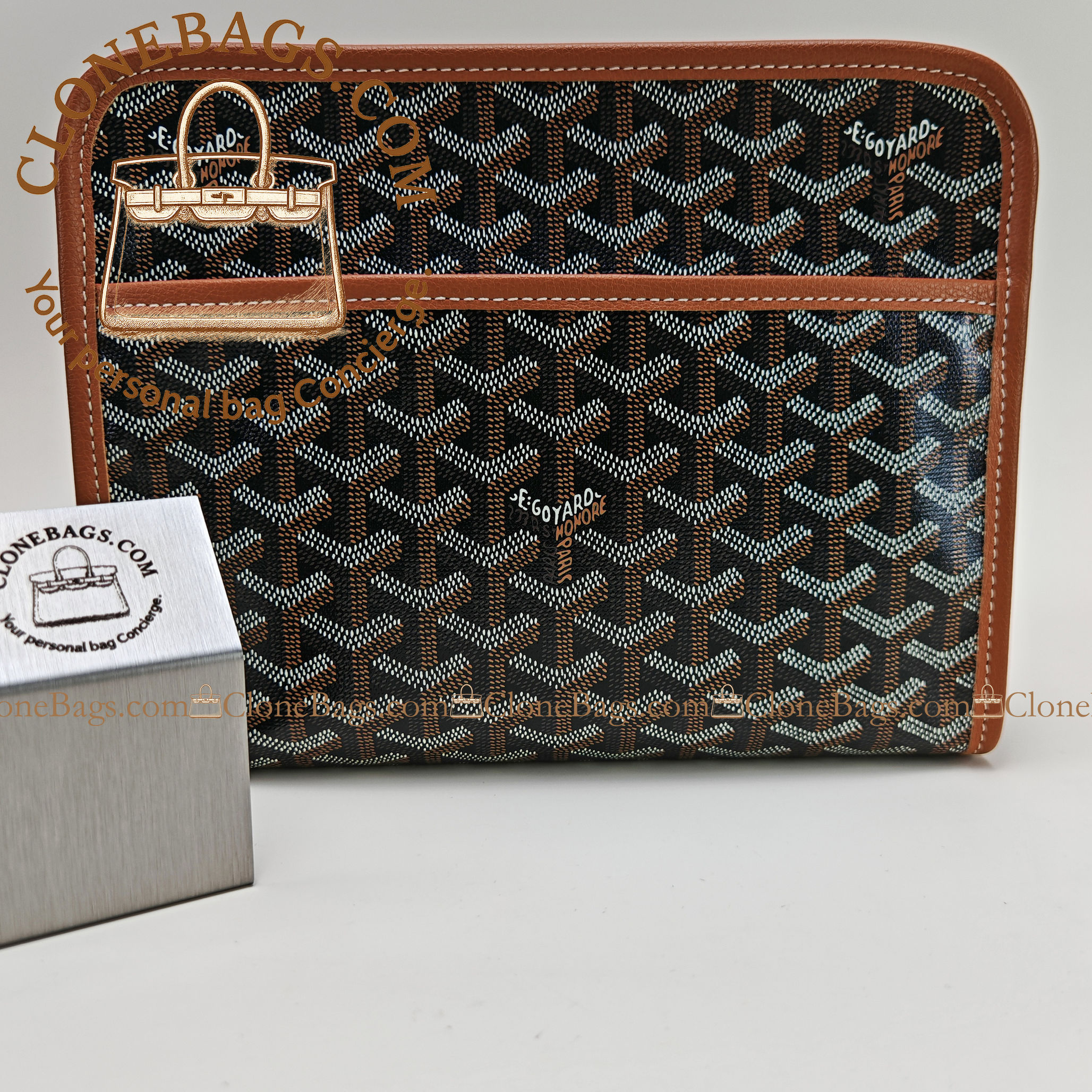 Goyard Replica Designer Bags 1:1 Jouvence Colour :Black & Tan