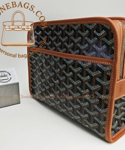 Alternative view of Goyard Replica Designer Bags 1:1 Jouvence MM Toiletry Bag Colour ：Black & Tan