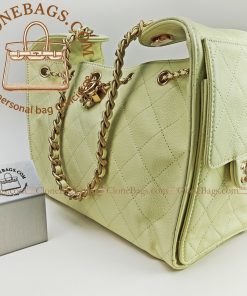 Alternative view of Chanel replica designer bag 1:1 CHANEL 25 Small Grained Calfskin & Gold-Tone Metal Light Yellow