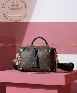 Alternative view of Louis Vuitton Replica Designer Bags 1:1 Petit Malle Souple 2way Handbag M45571 Monogram Brown Black