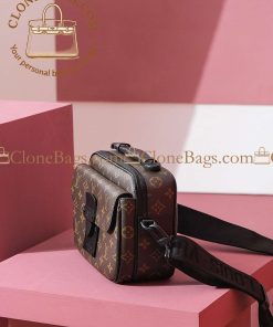 Alternative view of Louis Vuitton Replica Designer Bags 1:1 S Lock Messenger M45806 Monogram Macassar Canvas
