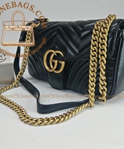 Alternative view of Gucci Replica Designer Bags 1:1 GG Marmont medium shoulder bag 26*15*7 cm Style ：‎‎443497