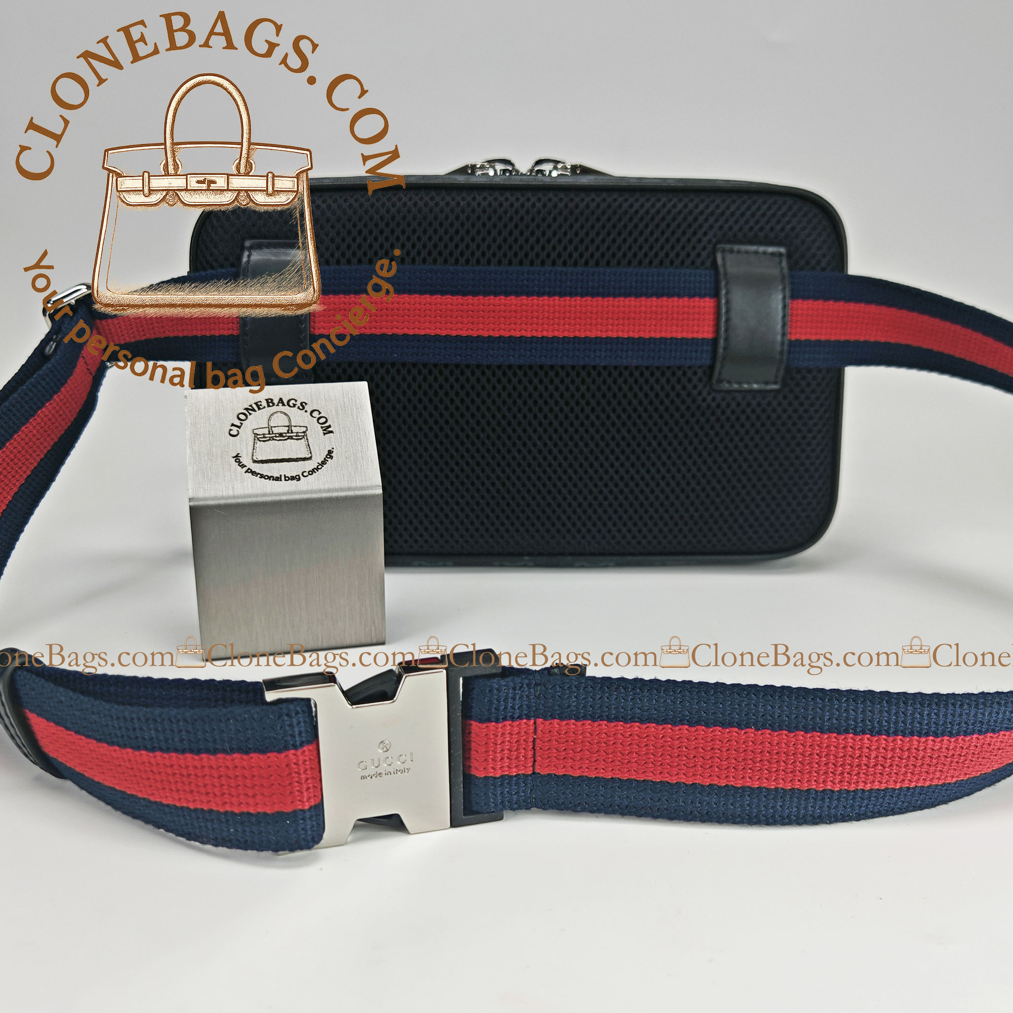 Gucci Replica Designer Bags 1:1 GG Black small belt bag 14*24*5.5 cm Style :792094 - Image 8