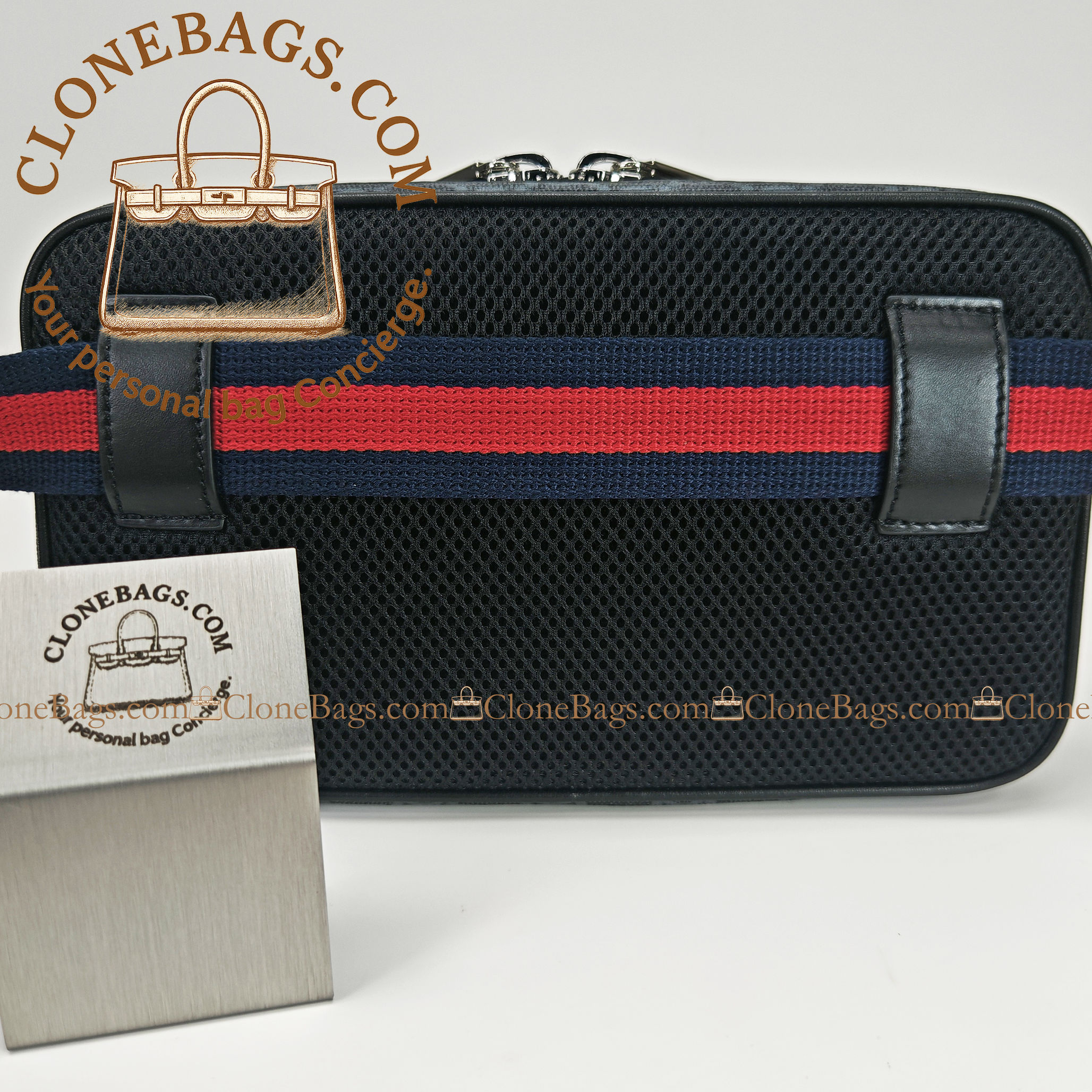 Gucci Replica Designer Bags 1:1 GG Black small belt bag 14*24*5.5 cm Style :792094 - Image 9