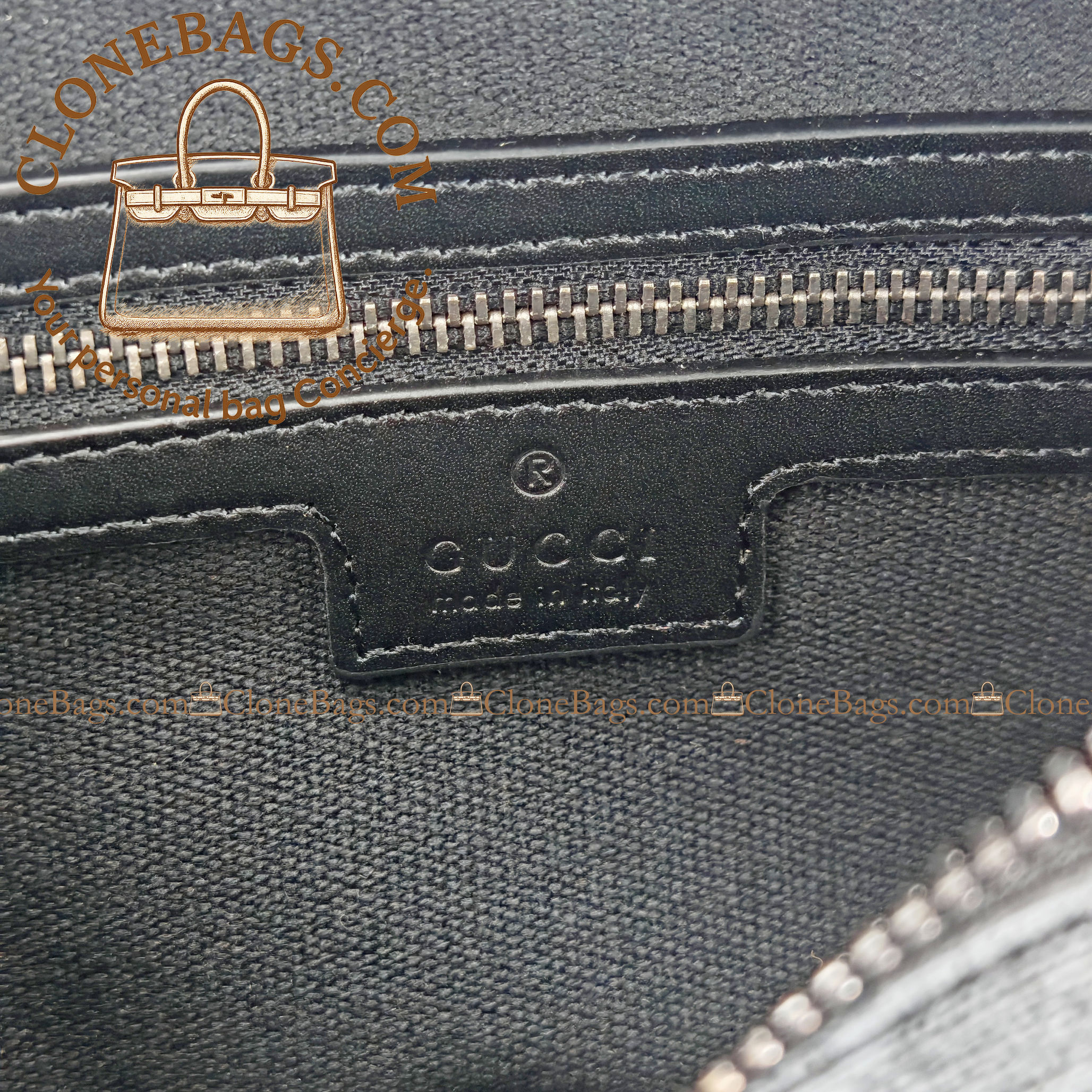 Gucci Replica Designer Bags 1:1 GG Black small belt bag 14*24*5.5 cm Style :792094 - Image 5