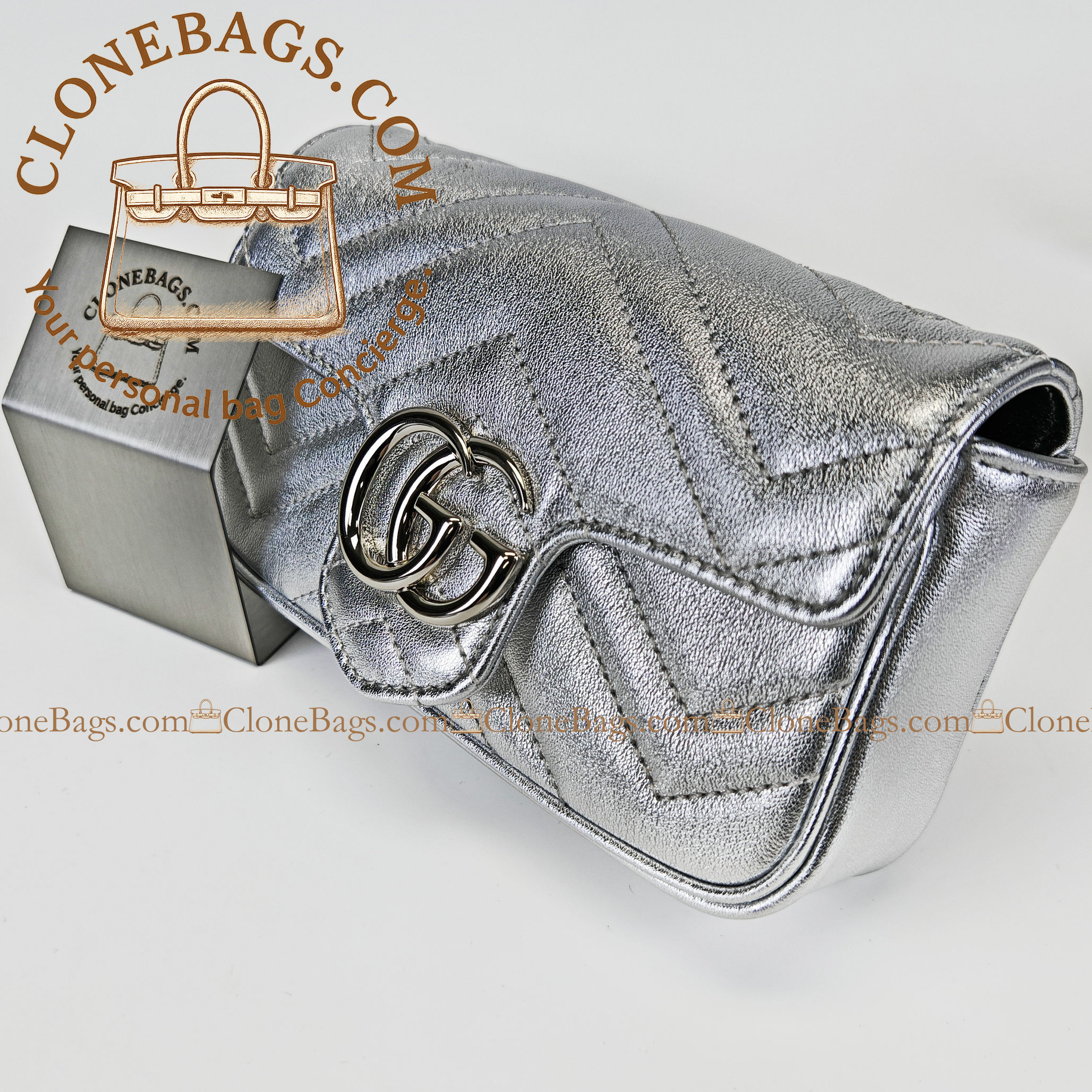 Gucci Replica Designer Bags 1:1 GG Marmont mini bag 16.5 *10.2 * 5.1 cm Style : 476433 - Image 3