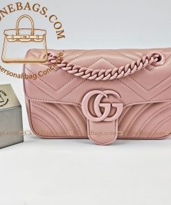 Gucci Replica Designer Bags 1:1 GG Marmont Bag Pink Chain