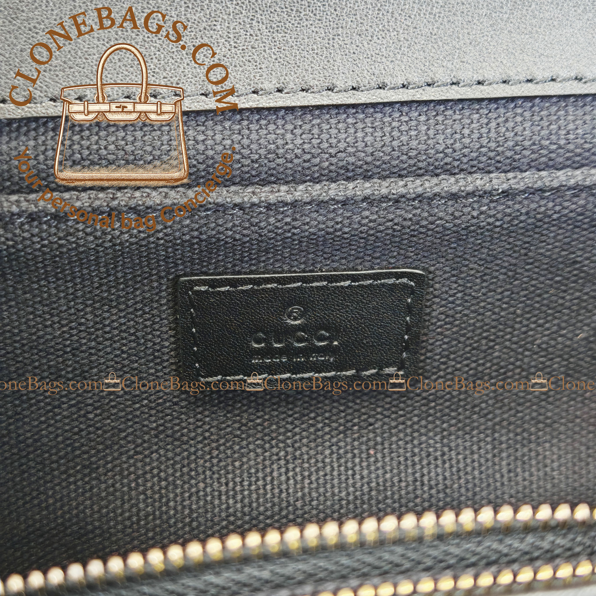 Gucci Replica Designer Bags 1:1 Variation Black GG suede 21.5*14*9 cm Style: 826761 - Image 5