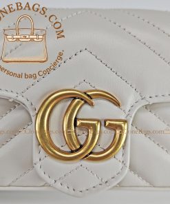 Alternative view of Gucci Replica Designer Bags 1:1 GG Marmont mini bag white 16.5 *10.2 * 5.1 cm Style: ‎476433