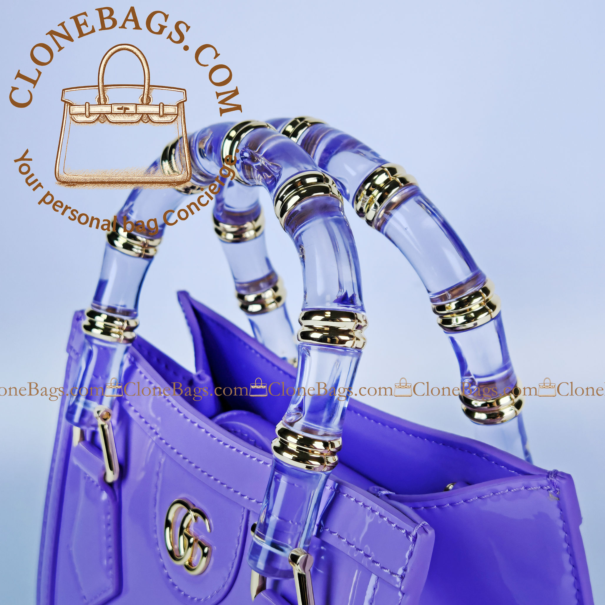 Gucci Replica Designer Bags 1:1 Diana small tote bag lilac leather 20*16*10 cm Style :832936 - Image 4