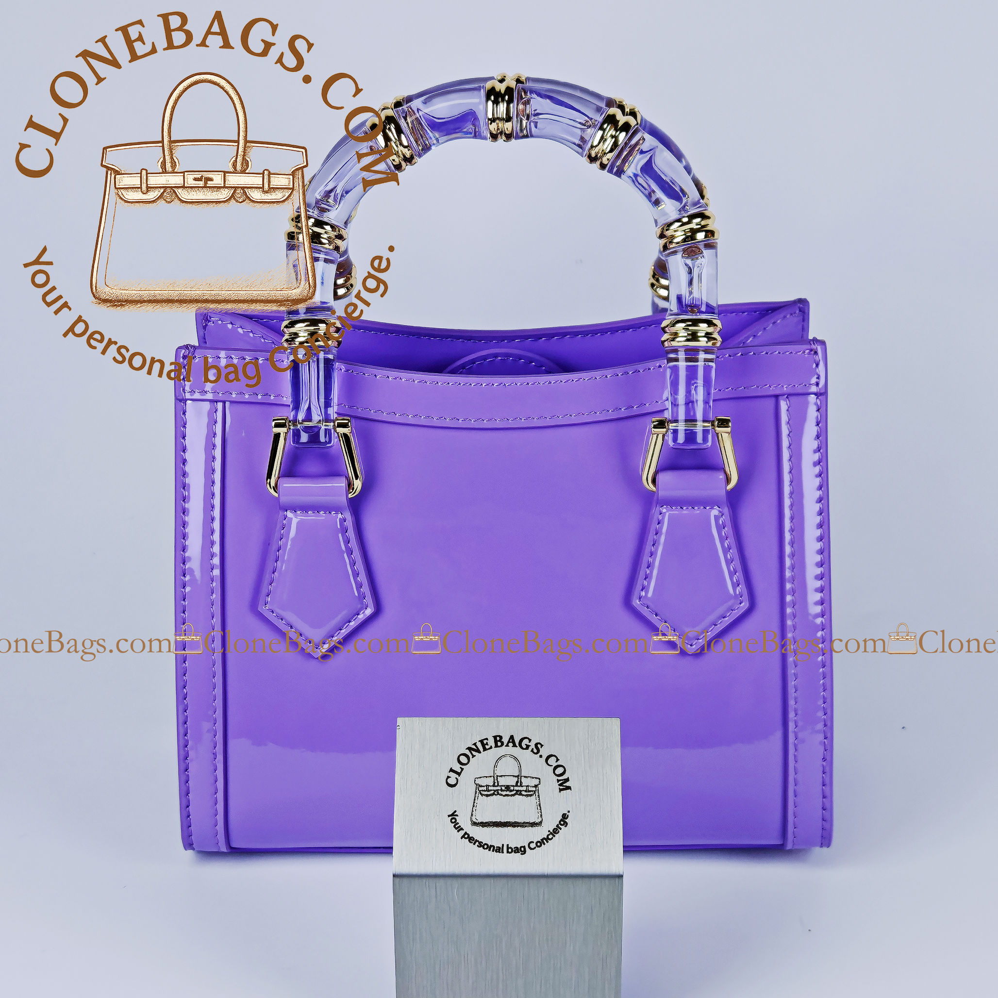 Gucci Replica Designer Bags 1:1 Diana small tote bag lilac leather 20*16*10 cm Style :832936 - Image 2