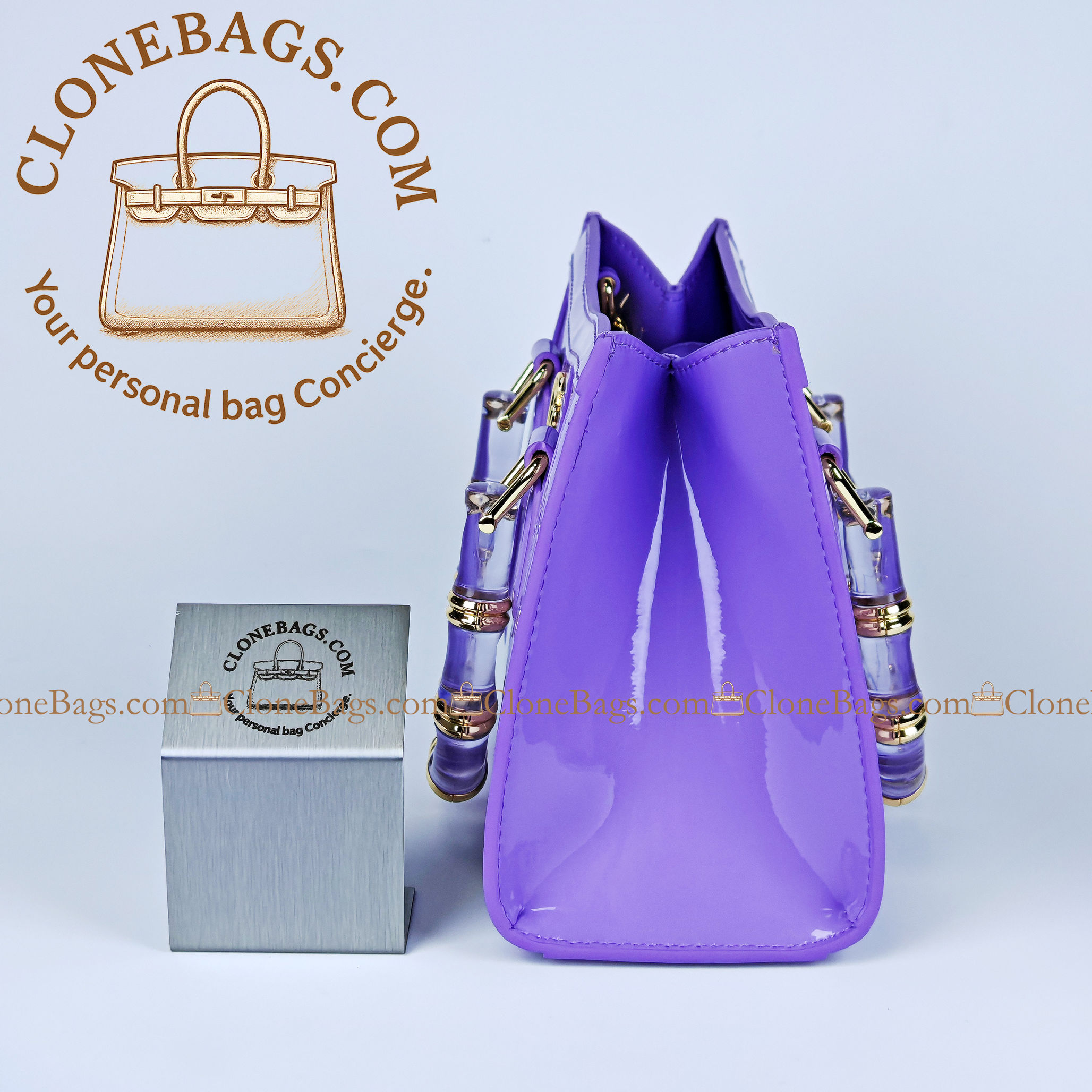 Gucci Replica Designer Bags 1:1 Diana small tote bag lilac leather 20*16*10 cm Style :832936 - Image 7