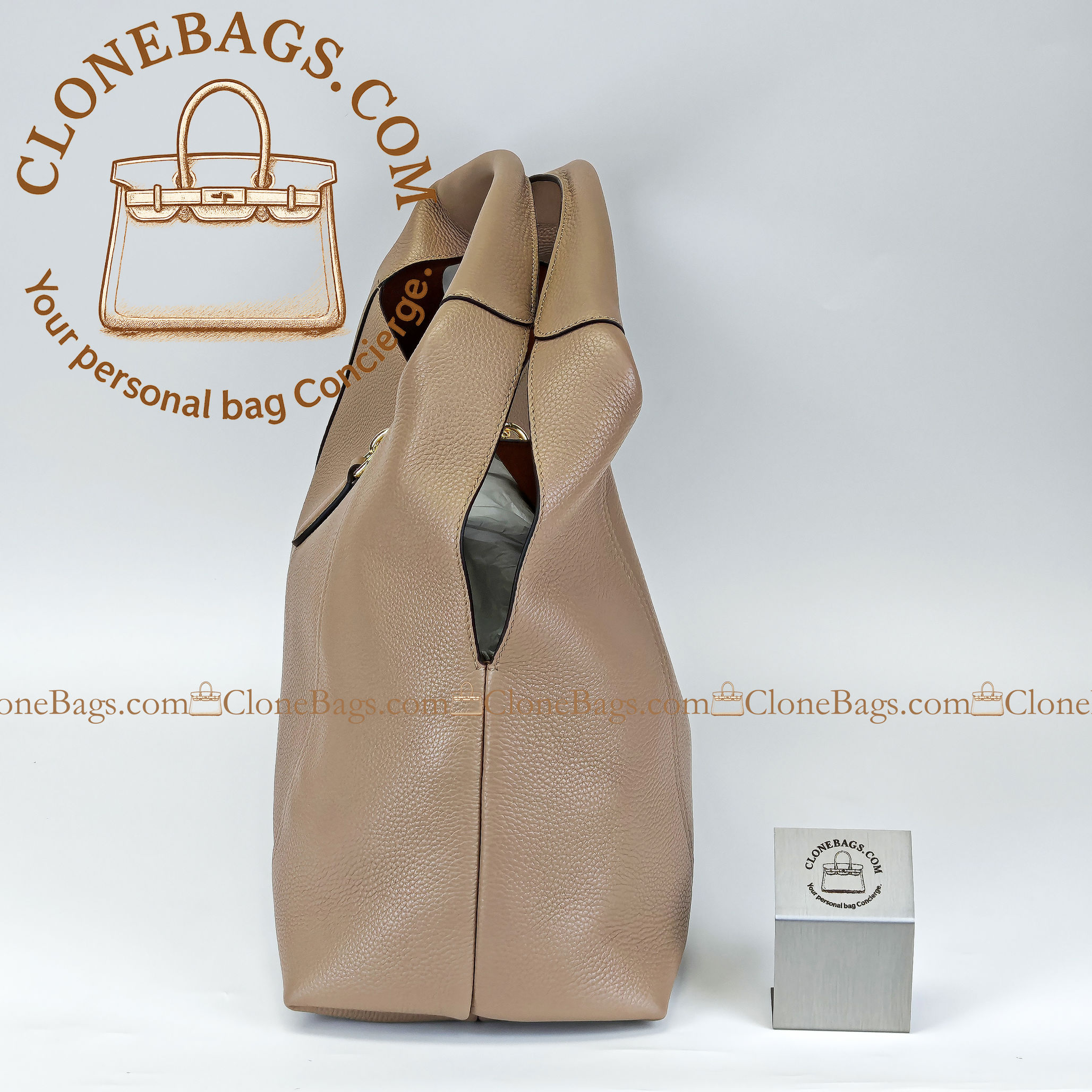 Gucci Replica Designer Bags 1:1 Softbit maxi shoulder bag taupe leather 46*26*16 cm Style :837466 - Image 7