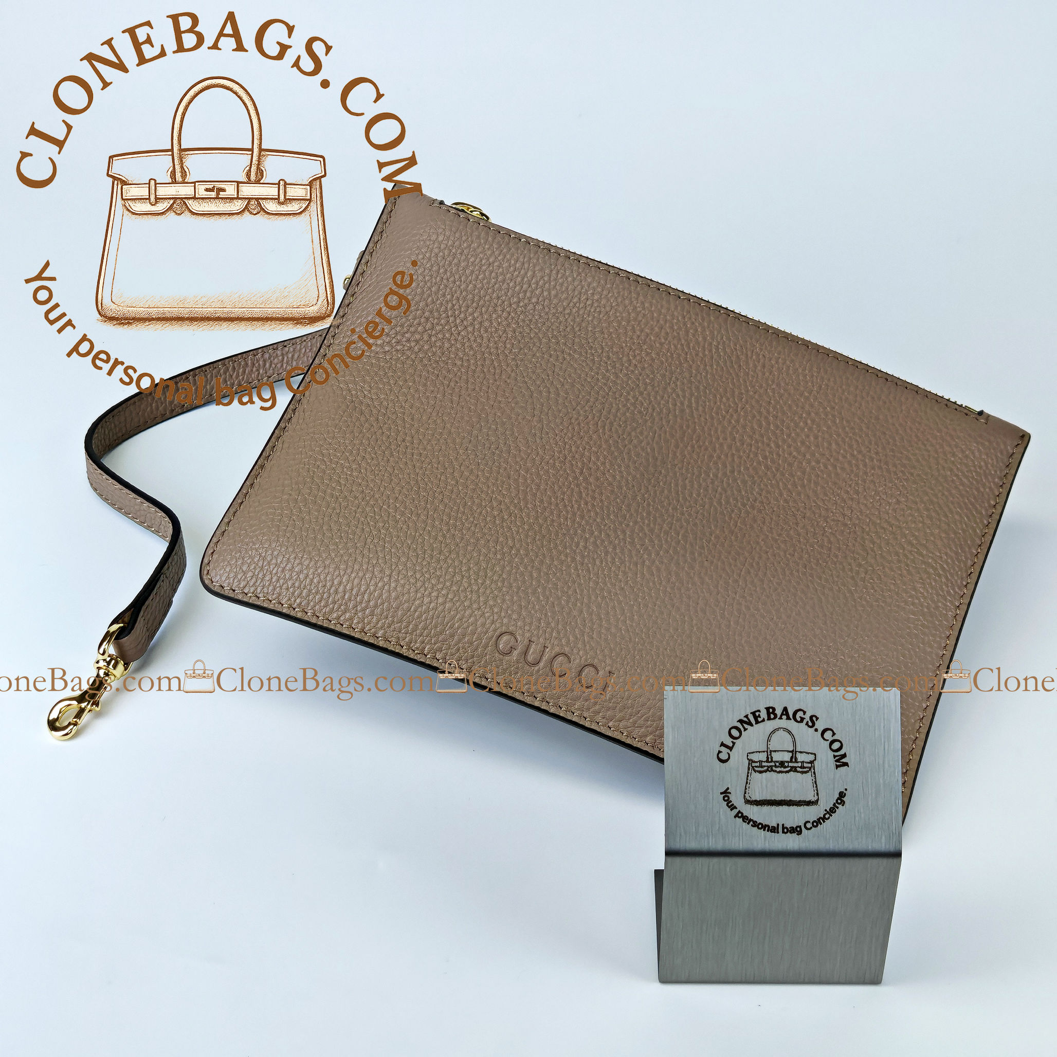 Gucci Replica Designer Bags 1:1 Softbit maxi shoulder bag taupe leather 46*26*16 cm Style :837466 - Image 10
