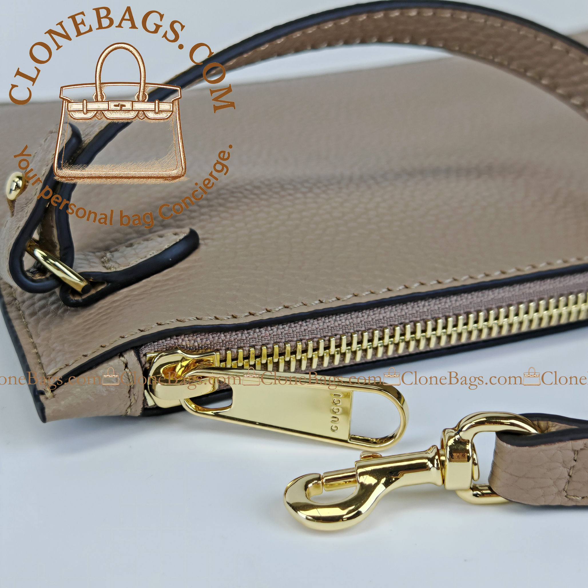 Gucci Replica Designer Bags 1:1 Softbit maxi shoulder bag taupe leather 46*26*16 cm Style :837466 - Image 4