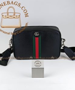 Gucci Replica Designer Bags 1:1 Ophidia medium crossbody bag black soft leather 28.5*18*7.5 cm Style :837467
