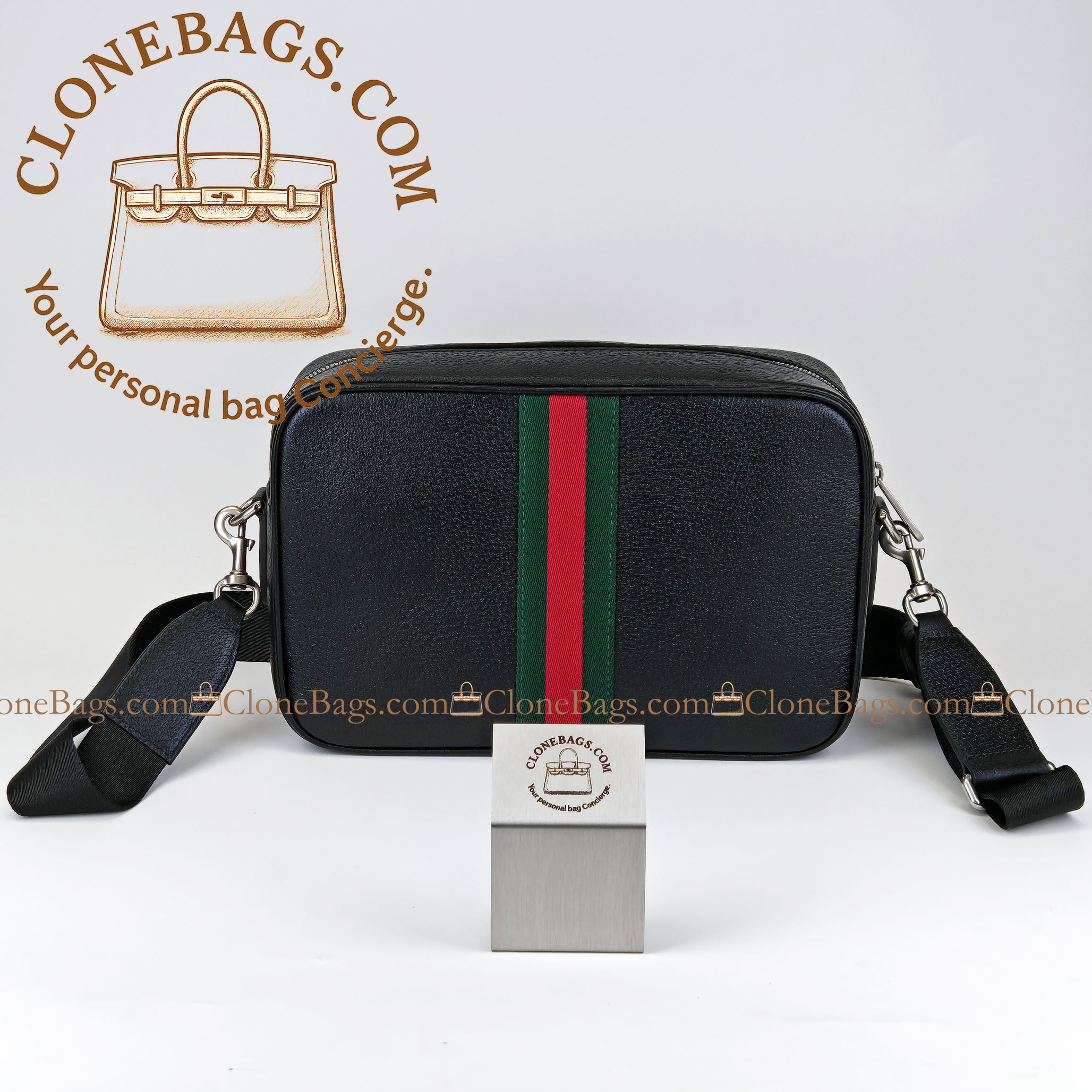 Gucci Replica Designer Bags 1:1 Ophidia medium crossbody bag black soft leather 28.5*18*7.5 cm Style :837467 - Image 2