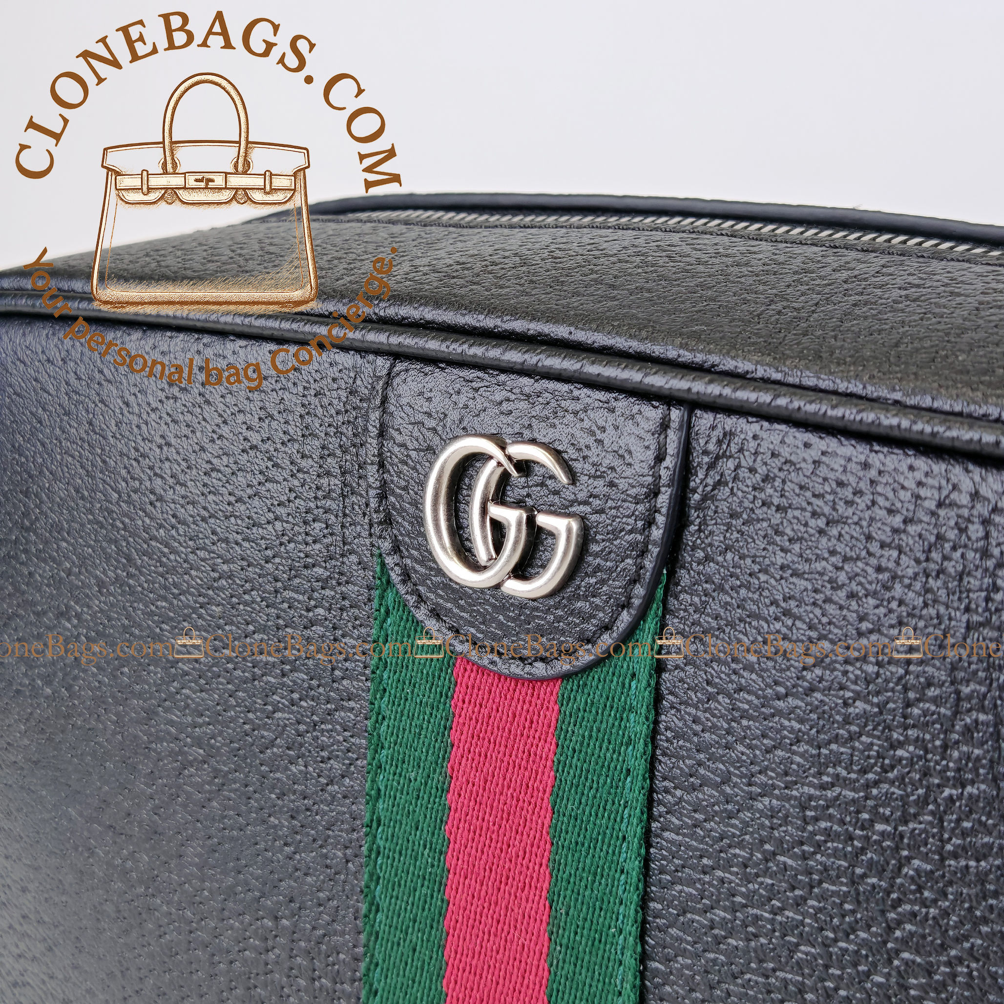 Gucci Replica Designer Bags 1:1 Ophidia medium crossbody bag black soft leather 28.5*18*7.5 cm Style :837467 - Image 3