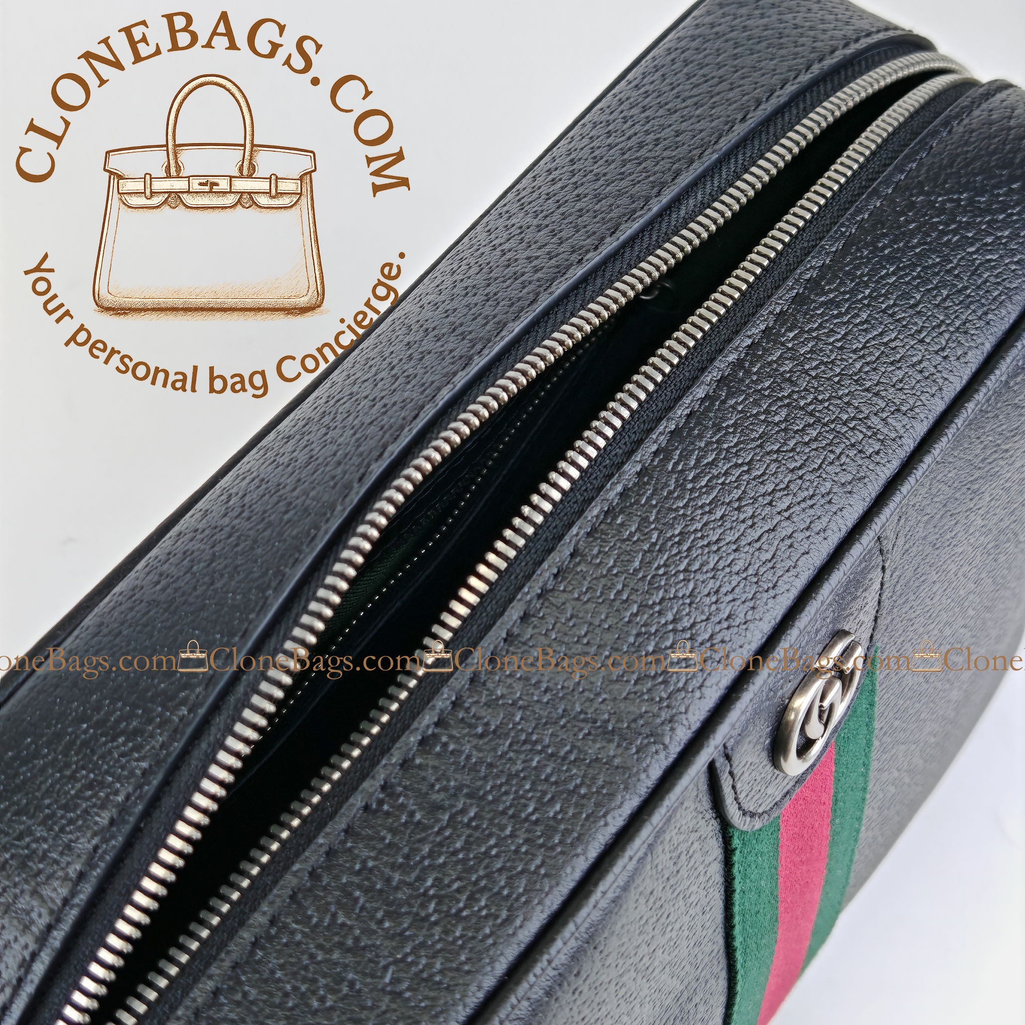 Gucci Replica Designer Bags 1:1 Ophidia medium crossbody bag black soft leather 28.5*18*7.5 cm Style :837467 - Image 4