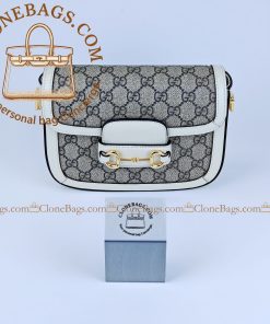 Replica Designer Bags – Gucci Horsebit 1955 GG Supreme white Style :658574