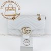 Gucci Replica Designer Bags 1:1 GG Marmont white leather
