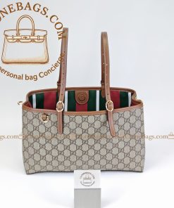 Replica Designer Bags 1:1 Gucci GG Emblem Bag beige and brown