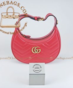 Replica Designer Bags 1:1 Gucci GG Marmont Bag red leather