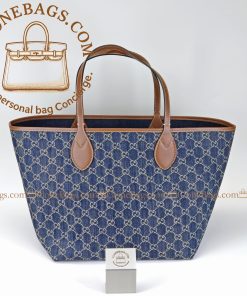 Alternative view of Gucci Replica Designer Bags 1:1 Totissima large tote bag blue GG denim 30.5*28*27cm Style: 820481