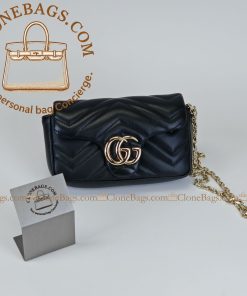 Replica Designer Bags – Gucci GG Marmont mini bag black