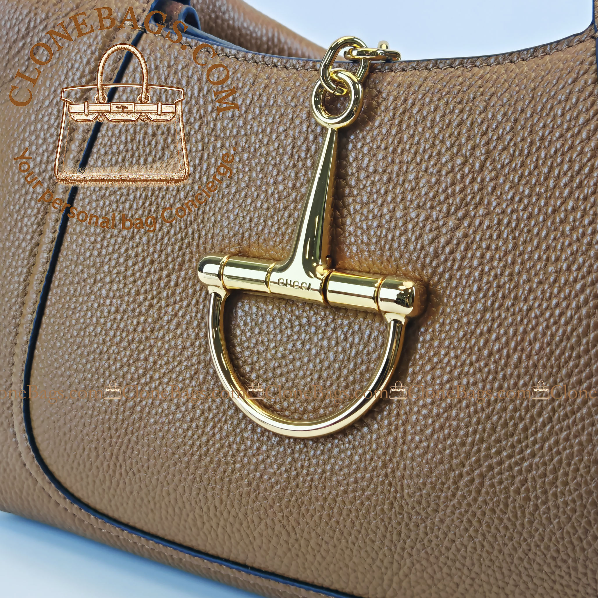 Gucci Replica Designer Bags 1:1 Softbit medium top handle bag brown leather 27.5*21*16 cm Style :837467 - Image 6