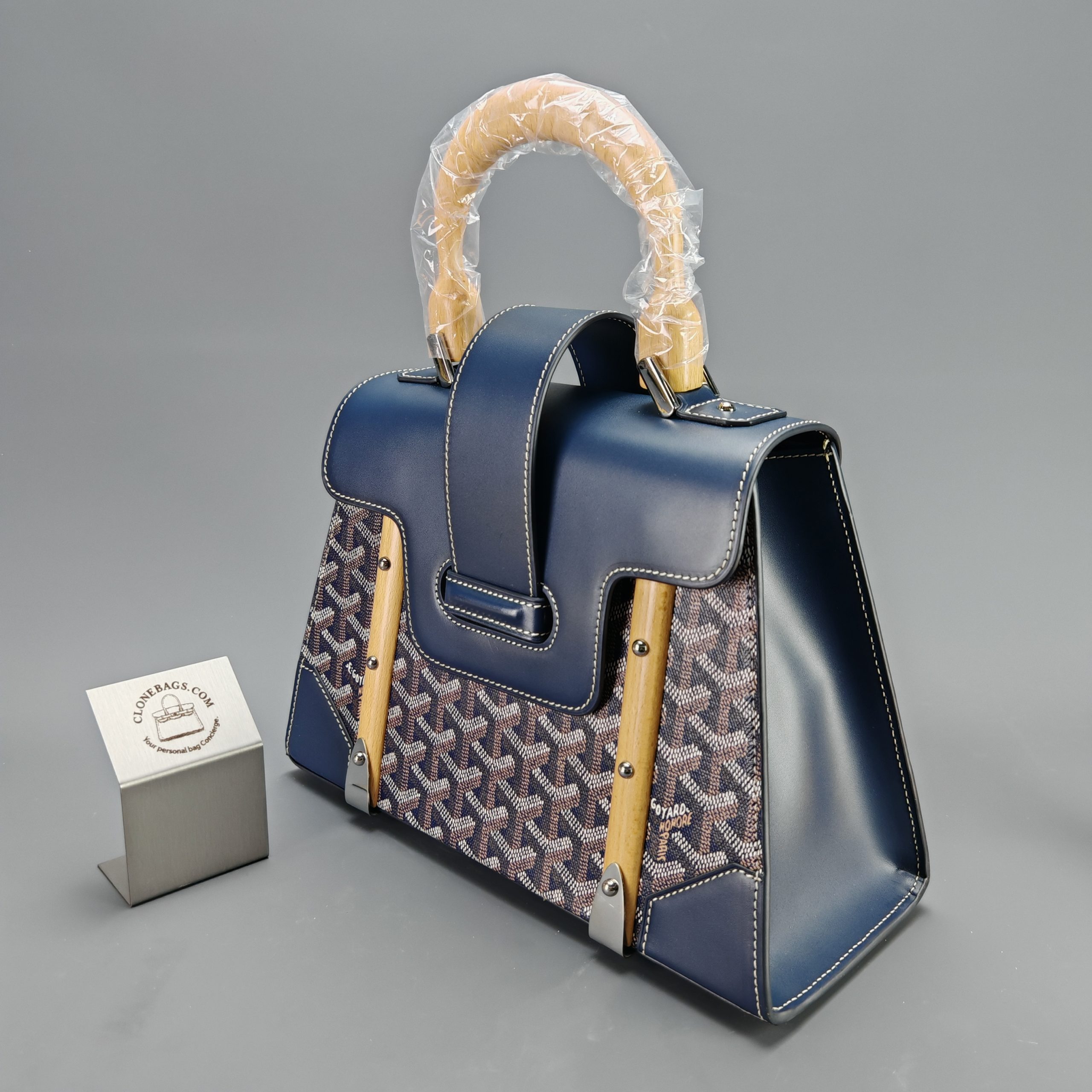 Goyard Replica Designer Bags 1:1 Saïgon PM 28*20*12cm Navy Blue - Image 3