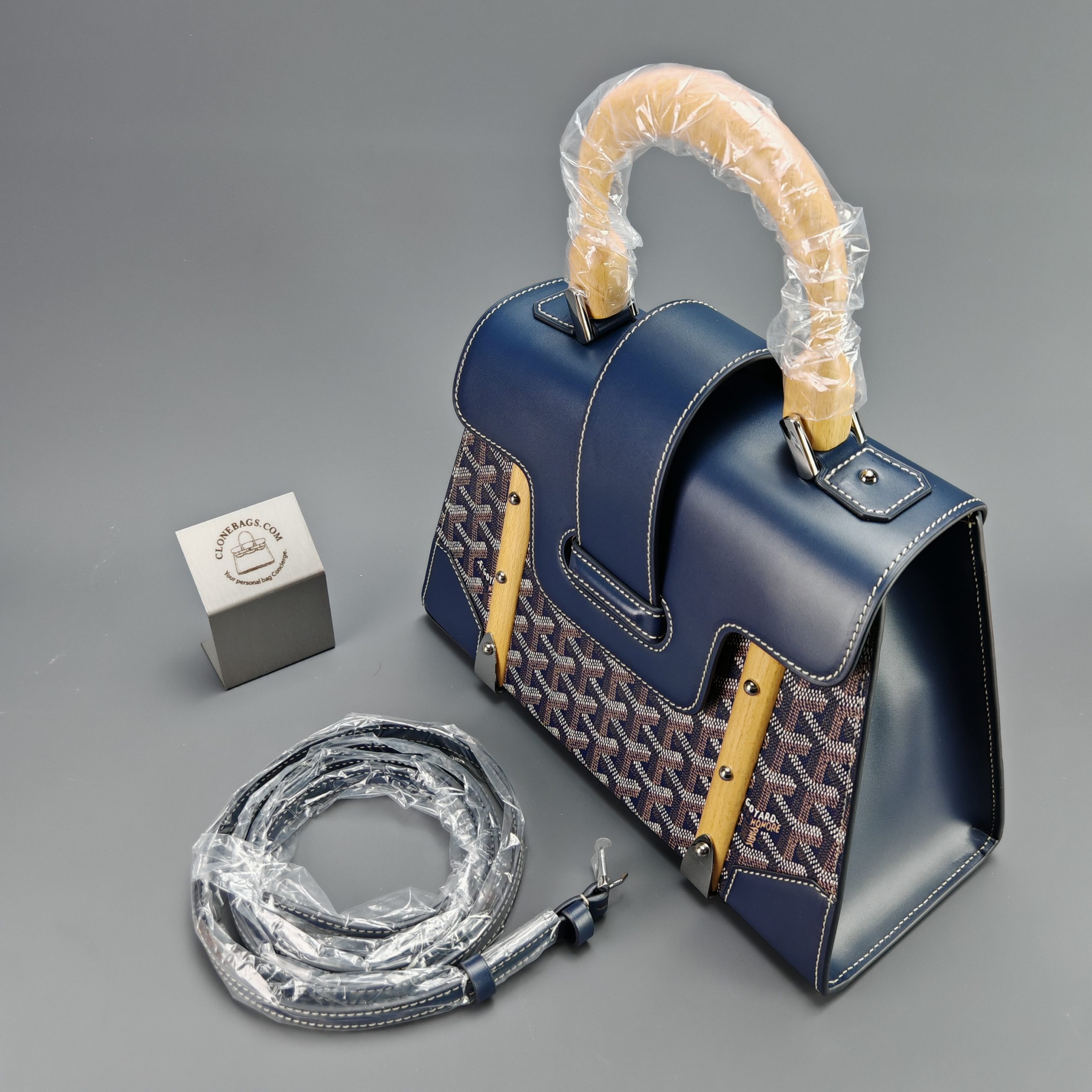 Goyard Replica Designer Bags 1:1 Saïgon PM 28*20*12cm Navy Blue - Image 2
