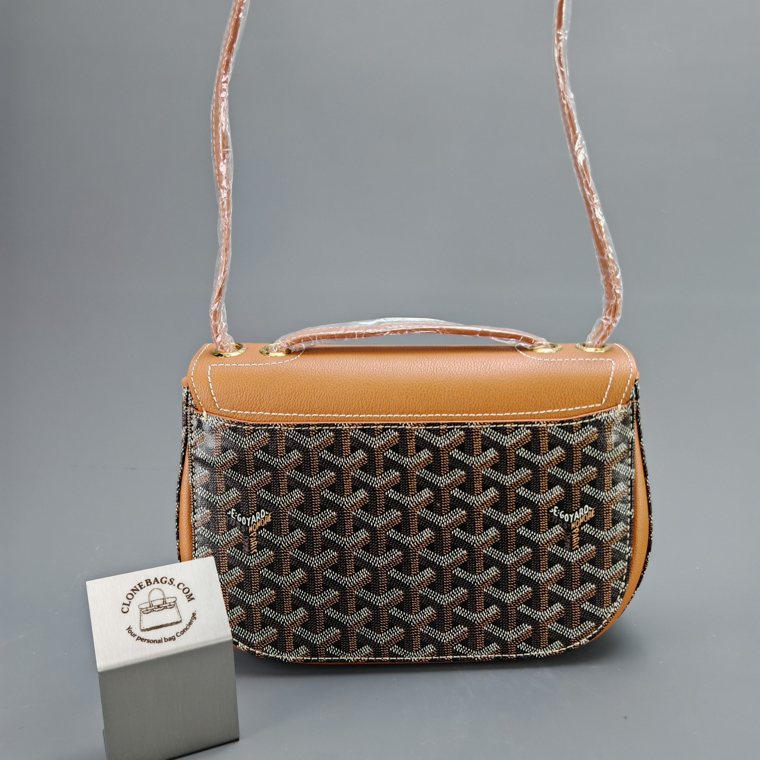 Goyard replica designer bag 1:1 233 bag 25*17*8cm Black & Tan - Image 7