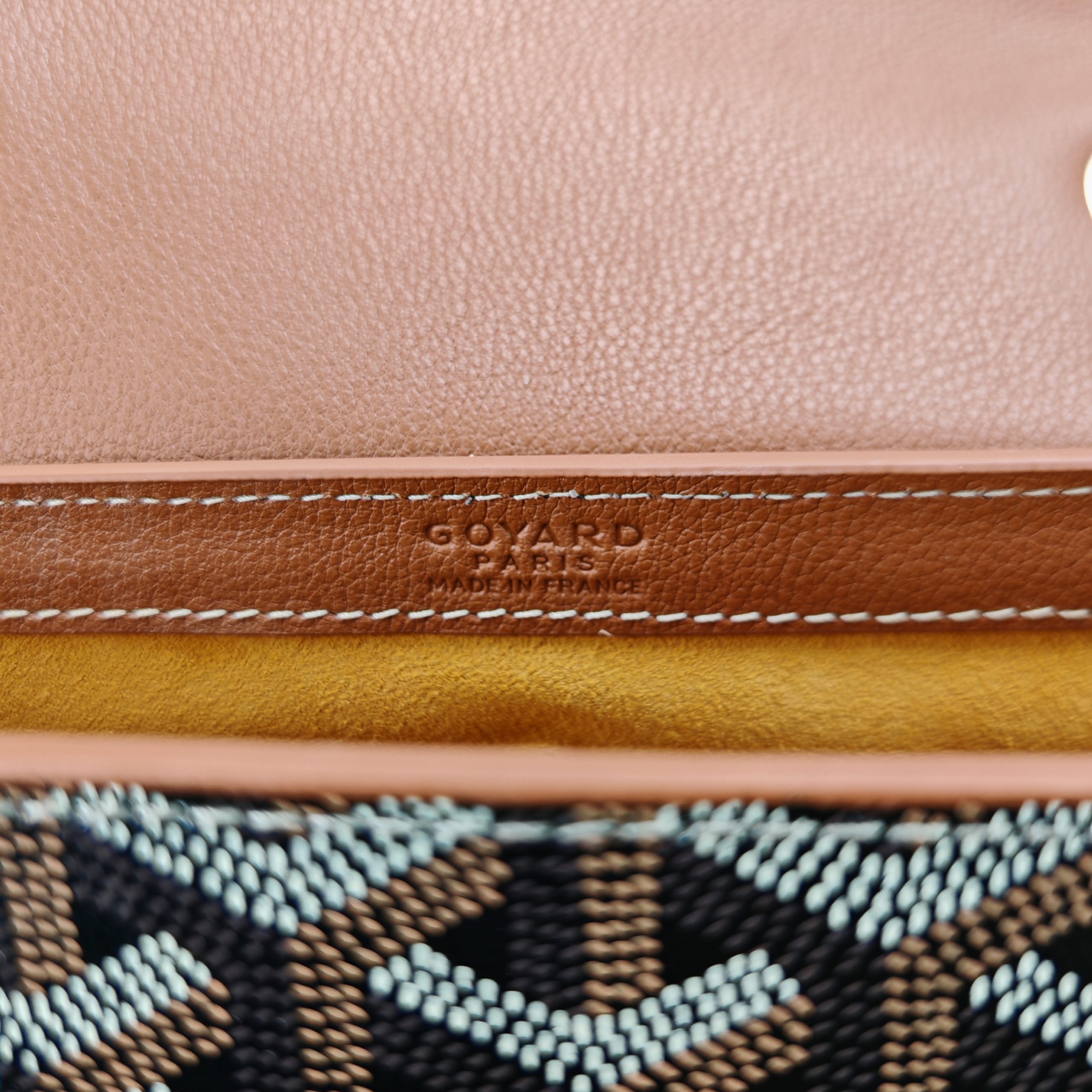 Goyard replica designer bag 1:1 233 bag 25*17*8cm Black & Tan - Image 3