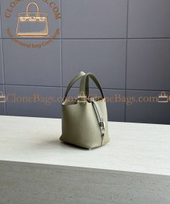 Alternative view of Hermès Replica Designer Bags 1:1 Picotin Lock 18 Sauge Clemence Gold Hardware