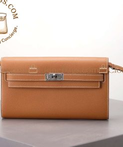 Replica Designer Bags – Hermès Kelly To Go Wallet Brown