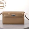 Replica Designer Bags – Hermès Kelly To Go Wallet Etoupe