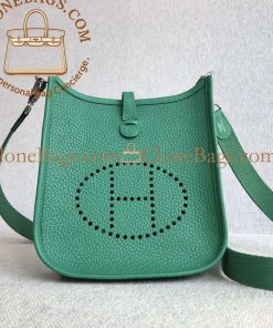 Replica Designer Bags – Hermès Evelyne TPM Vert Vertigo