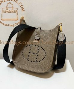 Alternative view of Hermès Replica Designer Bags 1:1 Evelyne Taurillon Clemence TPM Elephant Grey Gold Hardware
