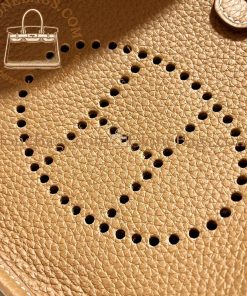 Alternative view of Hermès Replica Designer Bags 1:1 Evelyne Taurillon Clemence TPM Biscuit Gold Hardware