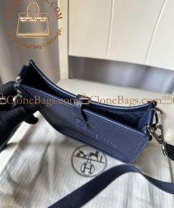 Alternative view of Hermès Replica Designer Bags 1:1 Evelyne Taurillon Clemence TPM Bleu Saphir Gold Hardware