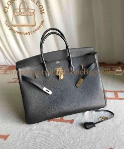 Alternative view of Hermès Replica Designer Bags 1:1 Birkin 40 Black Togo Gold Hardware