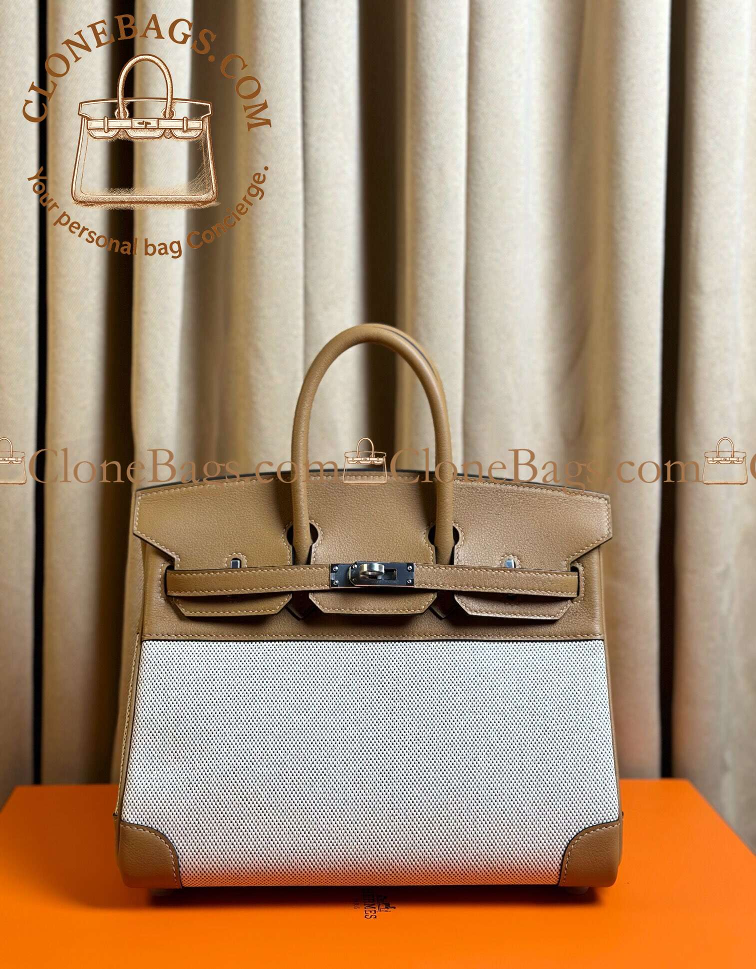 Replica Designer Bags – Hermès Birkin 25 Ecru and Beige
