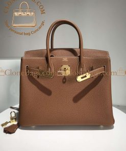 Alternative view of Hermès Replica Designer Bags 1:1 Birkin 30 Brown Togo Gold Hardware