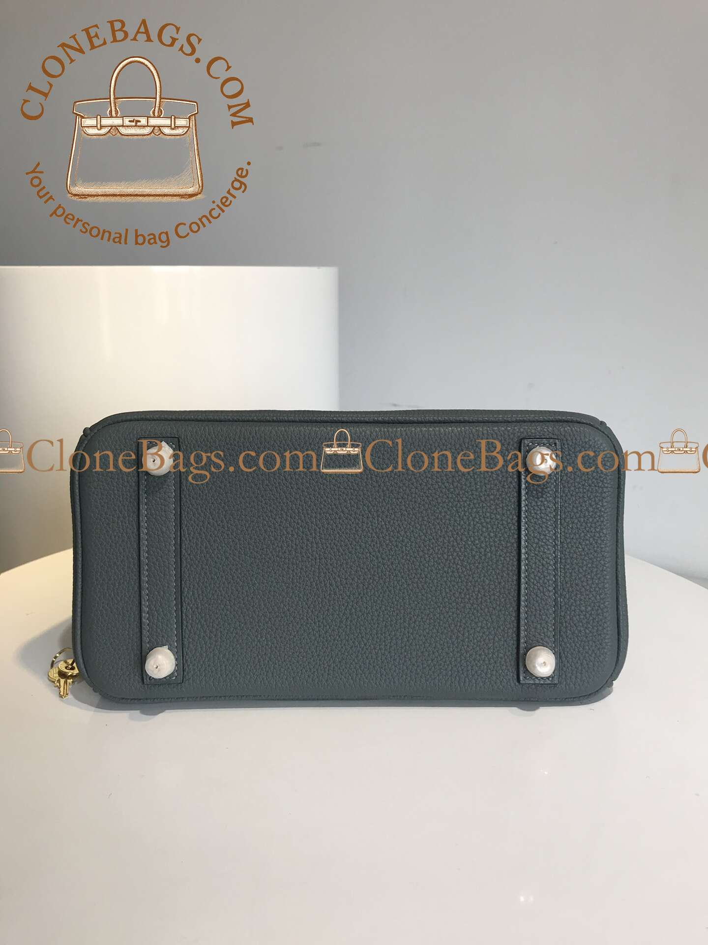 Hermès Replica Designer Bags 1:1 Birkin 25 Seagull Grey Togo Gold Hardware - Image 8