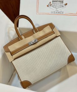 Replica Designer Bags – Hermès Birkin 25 Brown & Ecru toile