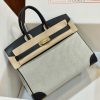 Replica Designer Bags – Hermès Birkin 25 Black & Ecru toile